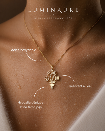 Le Collier Bouquet – Un lien gravé dans les fleurs