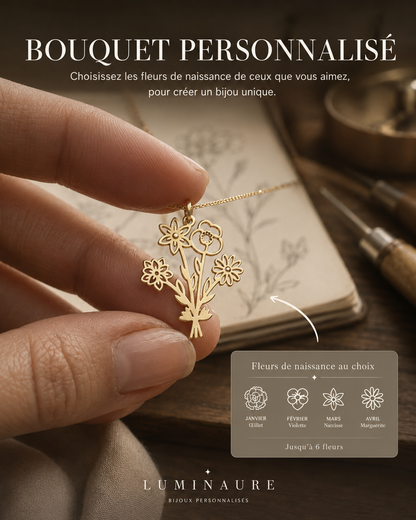 Le Collier Bouquet – Un lien gravé dans les fleurs