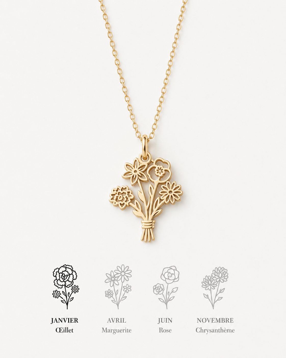 Le Collier Bouquet – Un lien gravé dans les fleurs