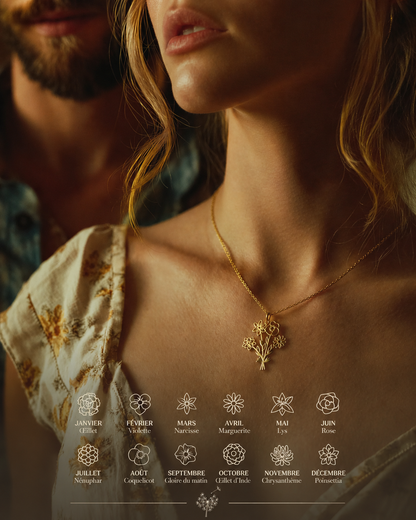 Le Collier Bouquet – Un lien gravé dans les fleurs